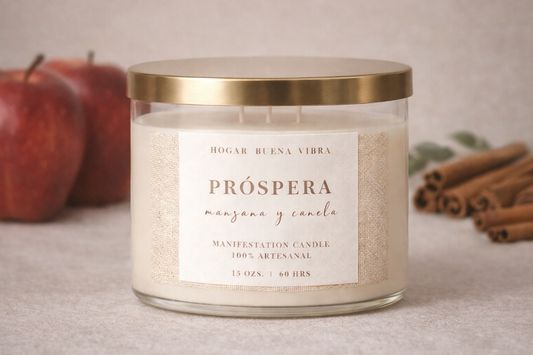 PRÓSPERA · manzana y canela — enfoque, impulso, prosperidad