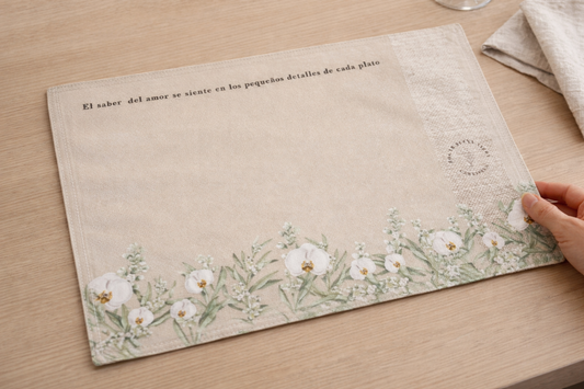 The mindful table - flores blancas