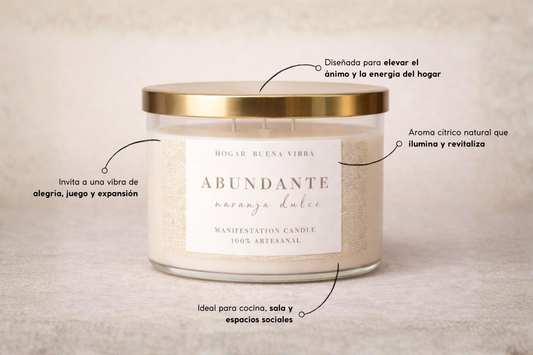 ABUNDANTE · naranja dulce — alegría y energía vital
